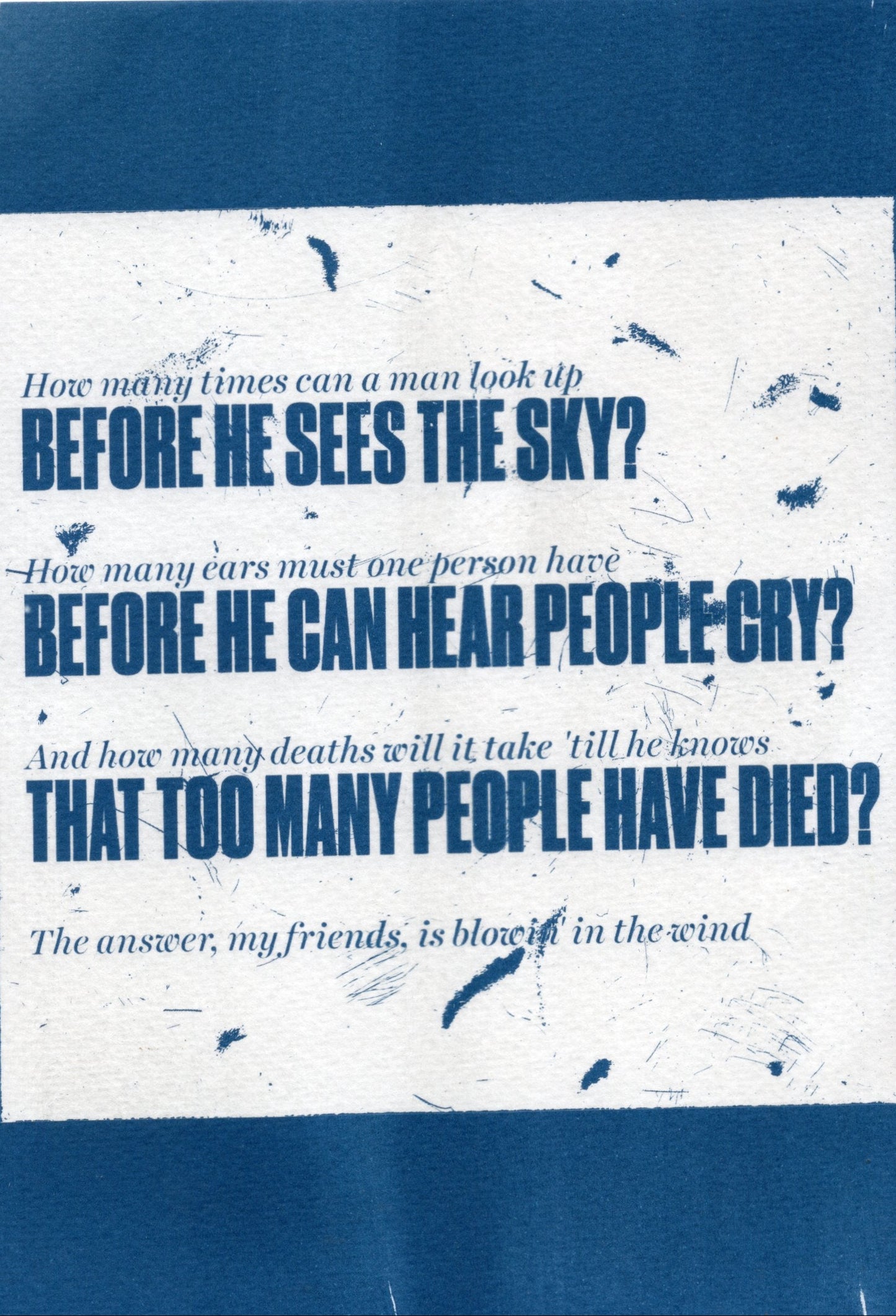 Blowin' in the wind cyanotype print