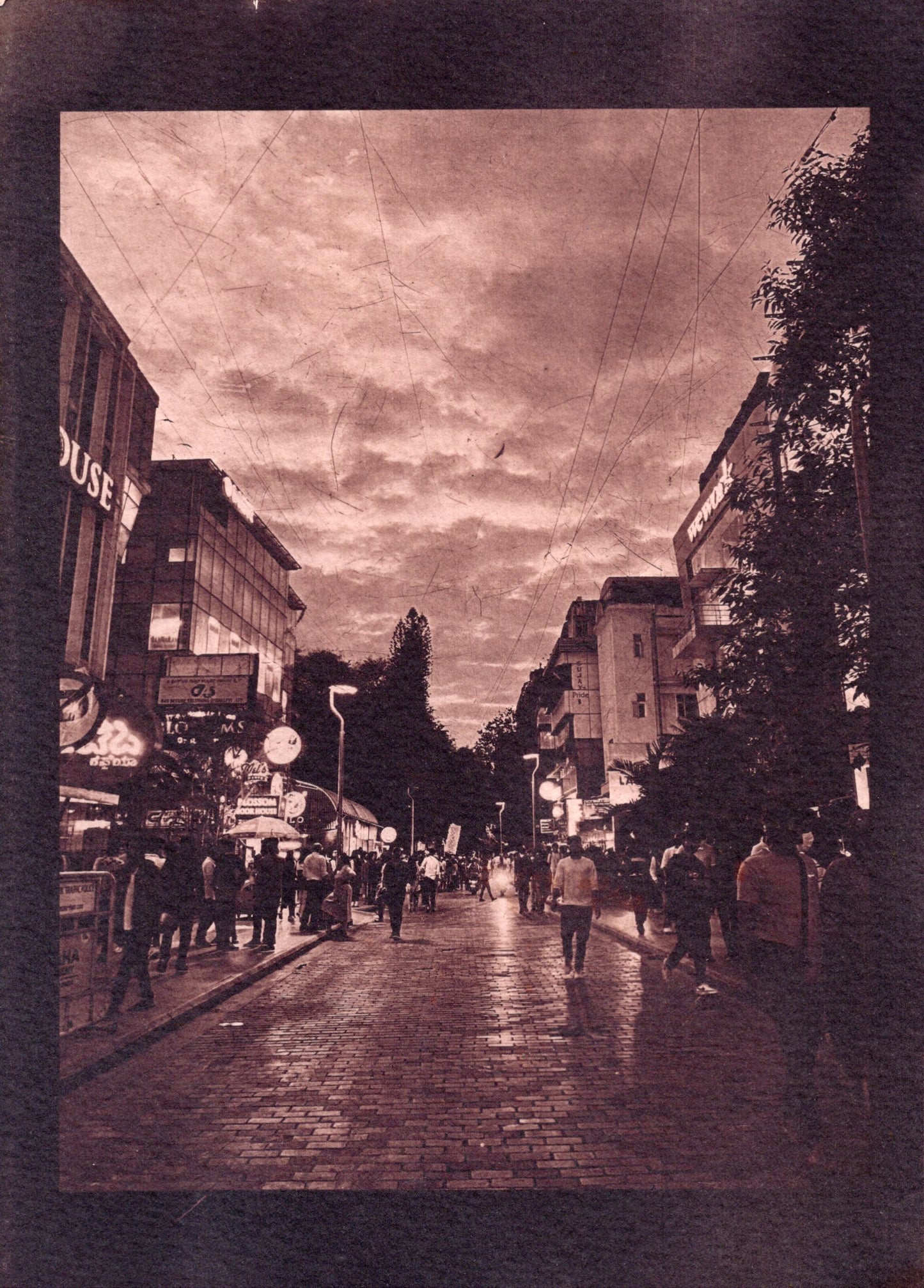 church street, bangalore cyanotype print