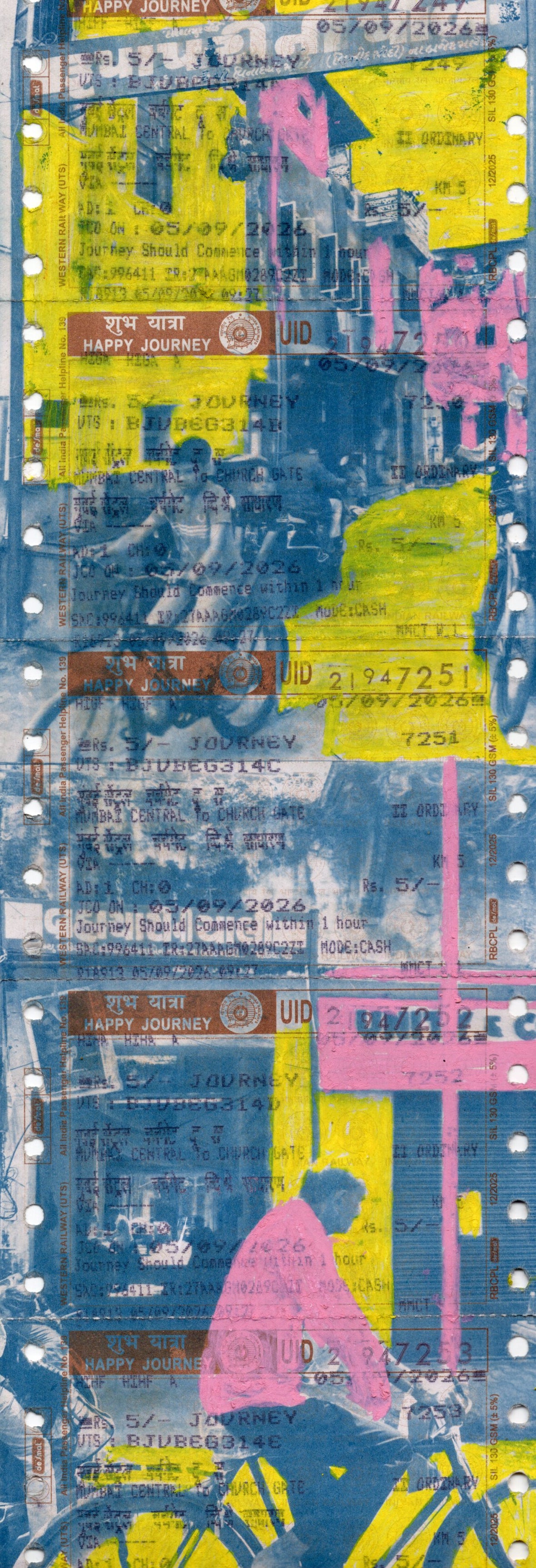 Ahmedabad old city zine on Mumbai local tickets