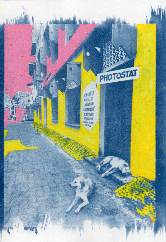 fort kochi cyanotype print