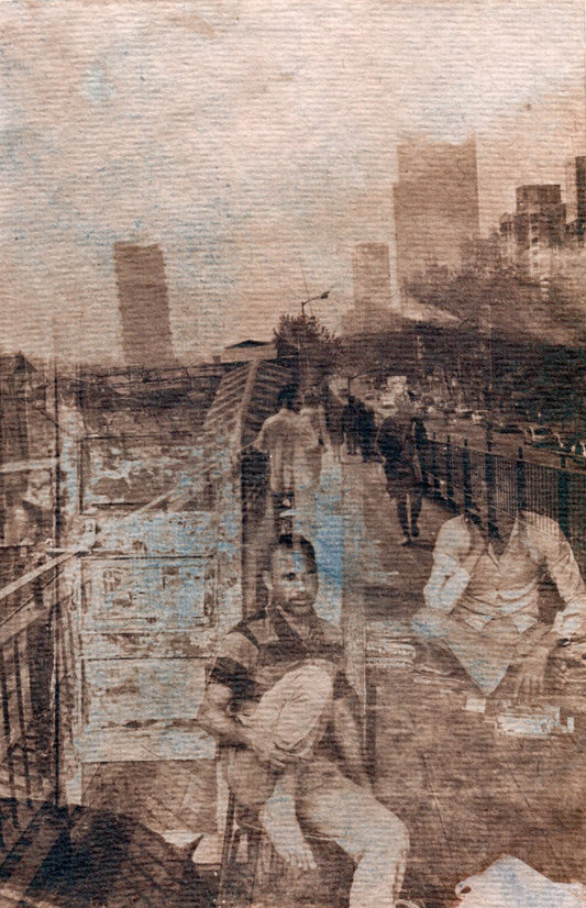mumbai double exposure art print
