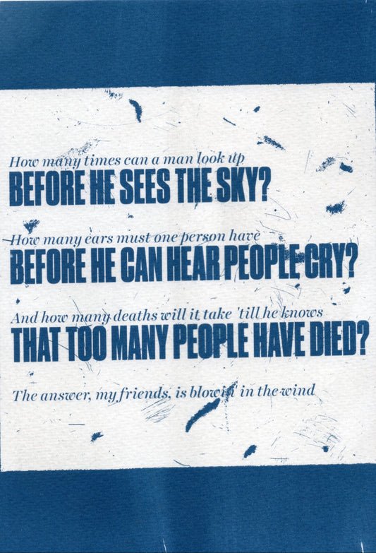 Blowin' in the wind cyanotype print