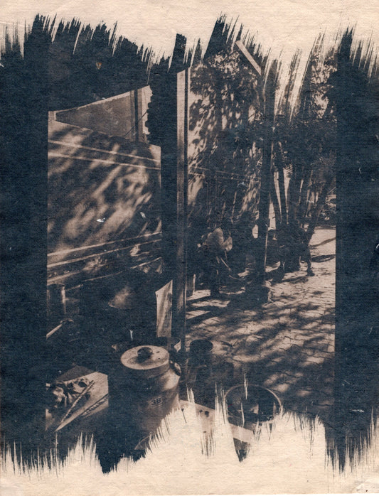 coloured cyanotype print of Jaipur