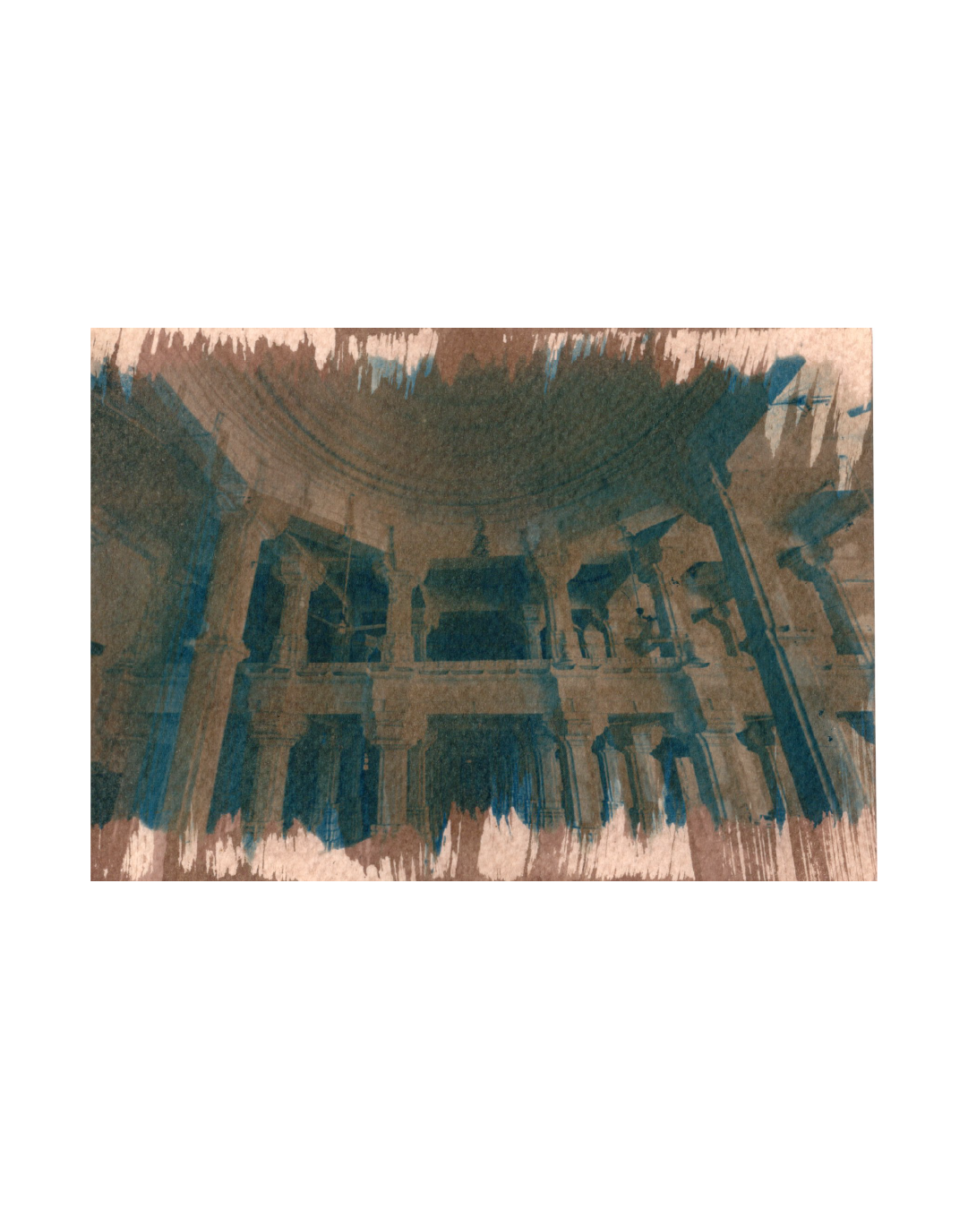 sarkhej roja, ahmedabad cyanotype tea duotone art print